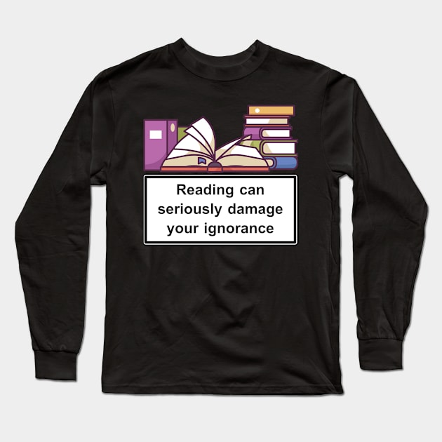 Book Lovers Gifts Bookworm Bibliophile Long Sleeve T-Shirt by MGO Design